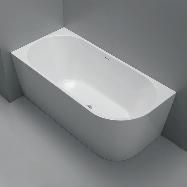 Ovia 1300mm Left Hand Corner Bath Tub Gloss White