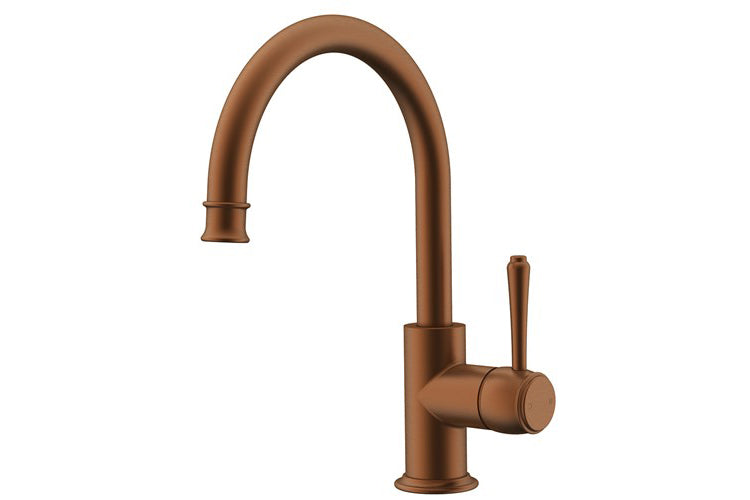 ADP Eternal Gooseneck Basin Mixer Brushed Copper