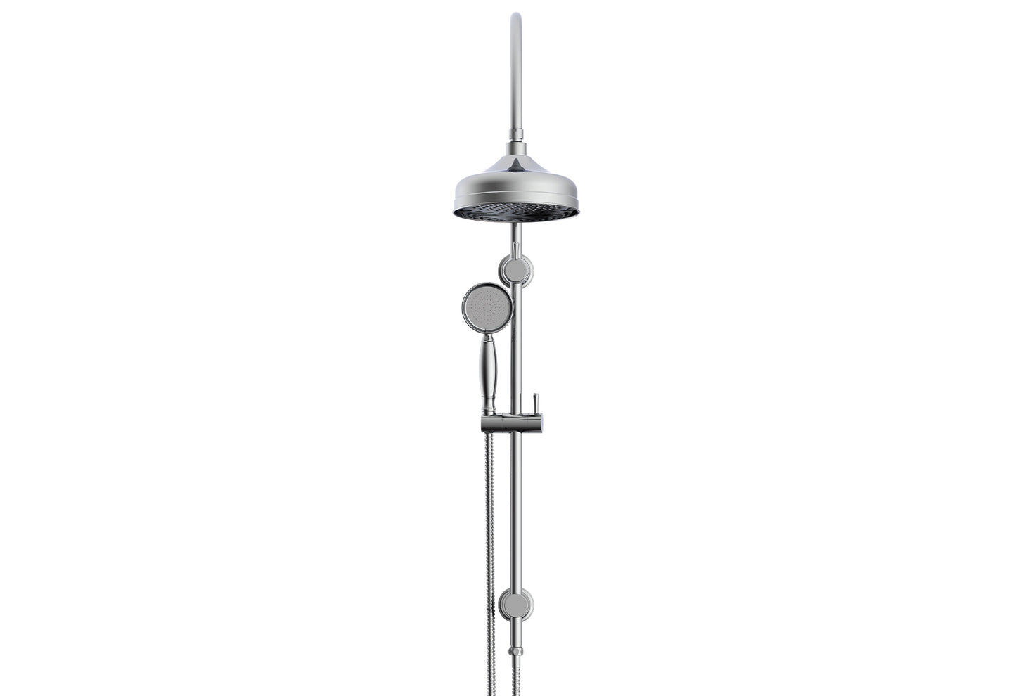 ADP Eternal Gooseneck Twin Shower Set Chrome
