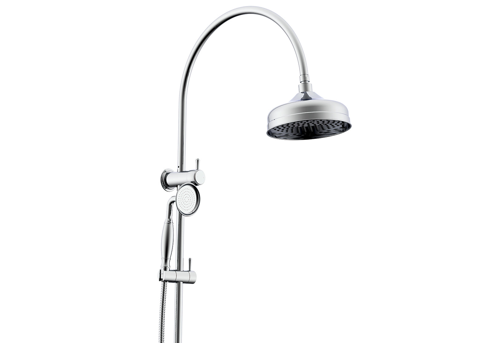 ADP Eternal Gooseneck Twin Shower Set Chrome