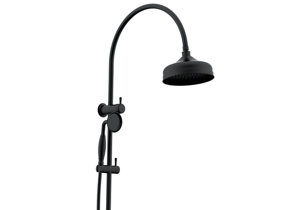 ADP Eternal Gooseneck Twin Shower Set Matte Black