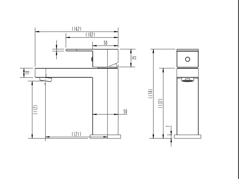 Modern National Eva Mini Basin Mixer Matte Black