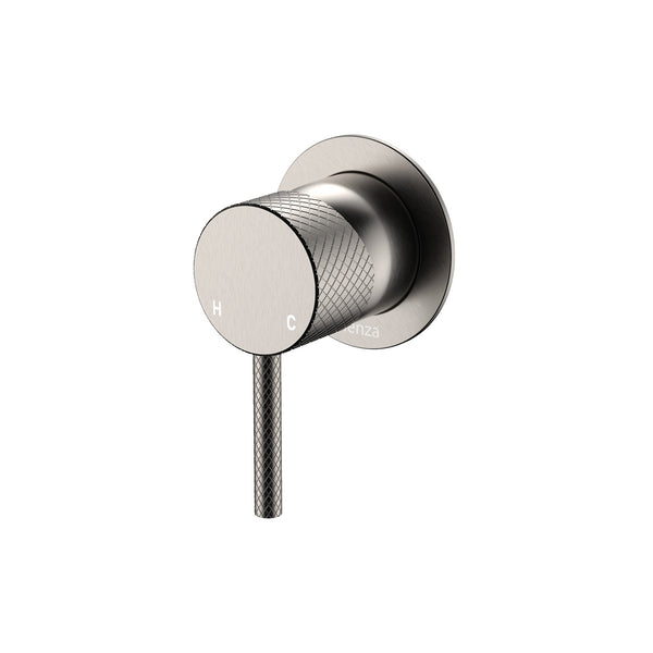 Fienza Axle Wall Mixer Small Round Plate - Brushed Nickel