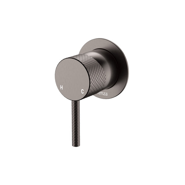 Fienza Axle Wall Mixer Small Round Plate - Gunmetal