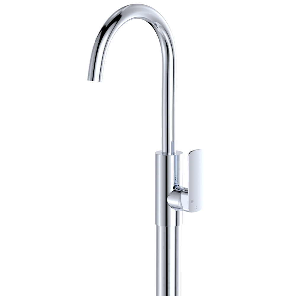 Fienza Tono Floor Mounted Basin/Bath Mixer, Chrome