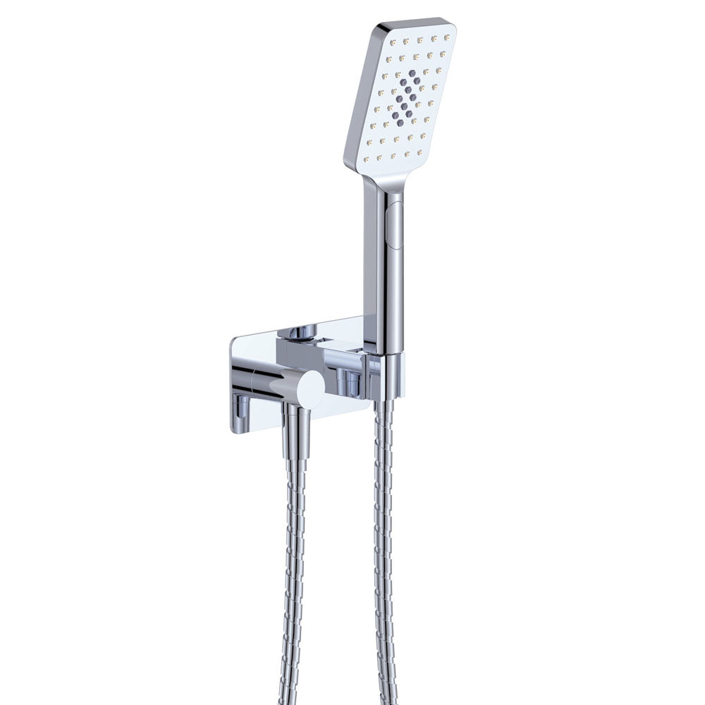 Fienza Tono Hand Shower, Rectangular Plate, Chrome