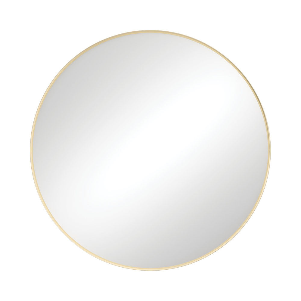 Reba Urban Brass Framed Round Mirror, 600mm, Urban Brass