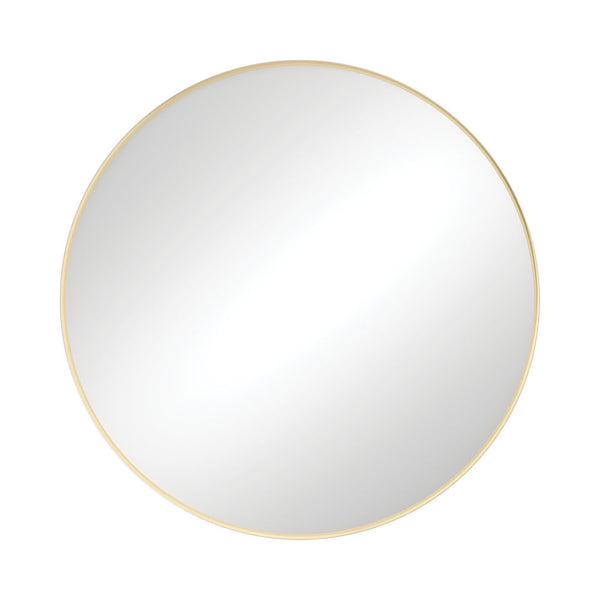 Reba Urban Brass Framed Round Mirror, 600mm, Urban Brass