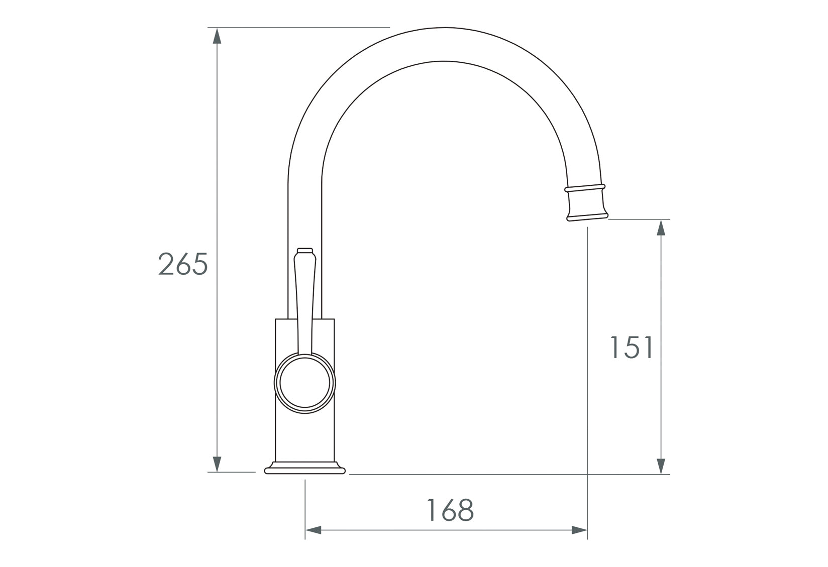 ADP Eternal Gooseneck Basin Mixer Brushed Copper