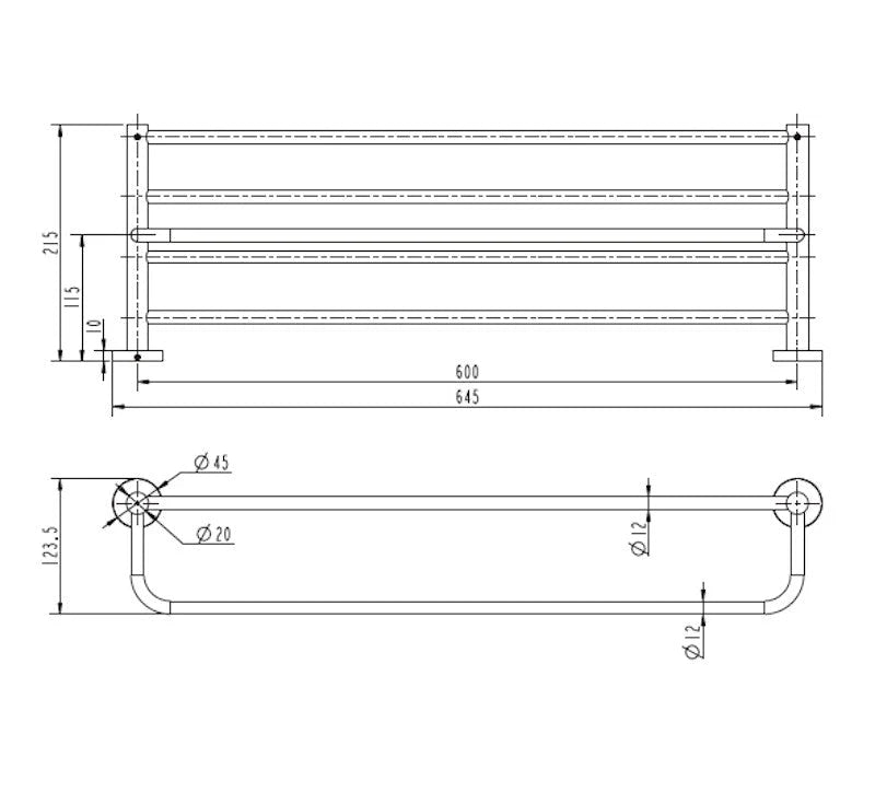 Modern National Mirage Bathroom Shelf Chrome