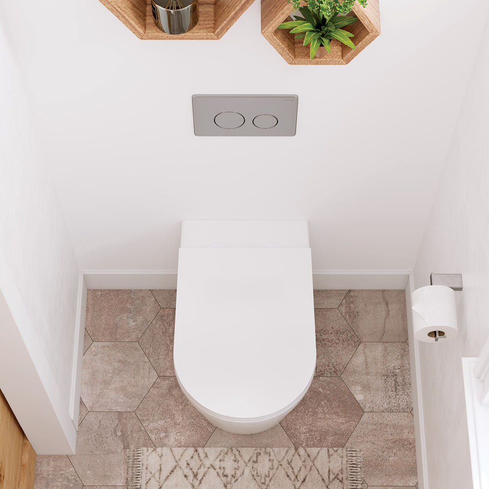 Geberit Kappa Under Counter Aluca Tornado Rimless In Wall Toilet Suite - White