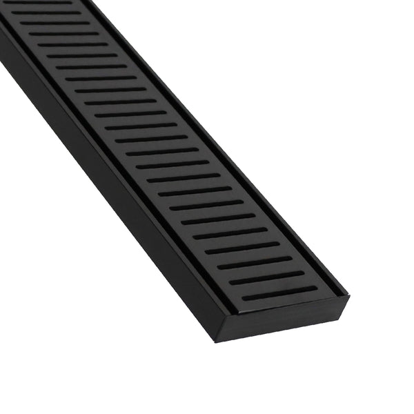 Lauxes NXT21 100 x 21mm Linear Drain Kit - Midnight (Black) - 1m, 1.6m & 2m