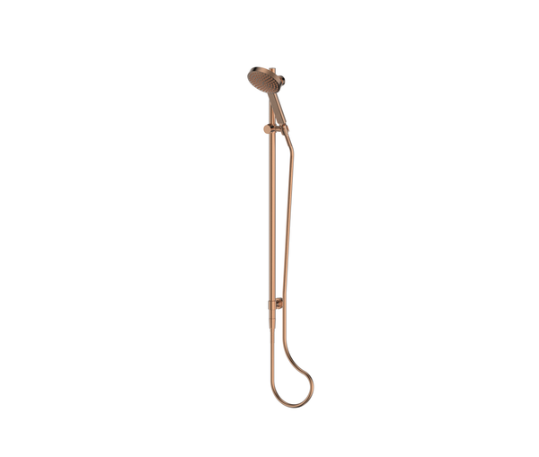 Greens Lavish Brass Rail Shower Brushed Copper