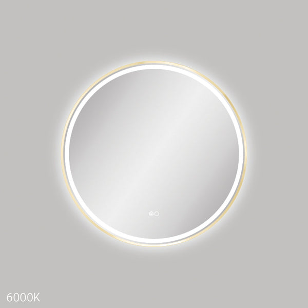 Fienza Reba LED Urban Brass Framed Mirror, 900mm