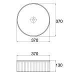 Ovia Claya Lucid Round Counter Top Basin Gloss White