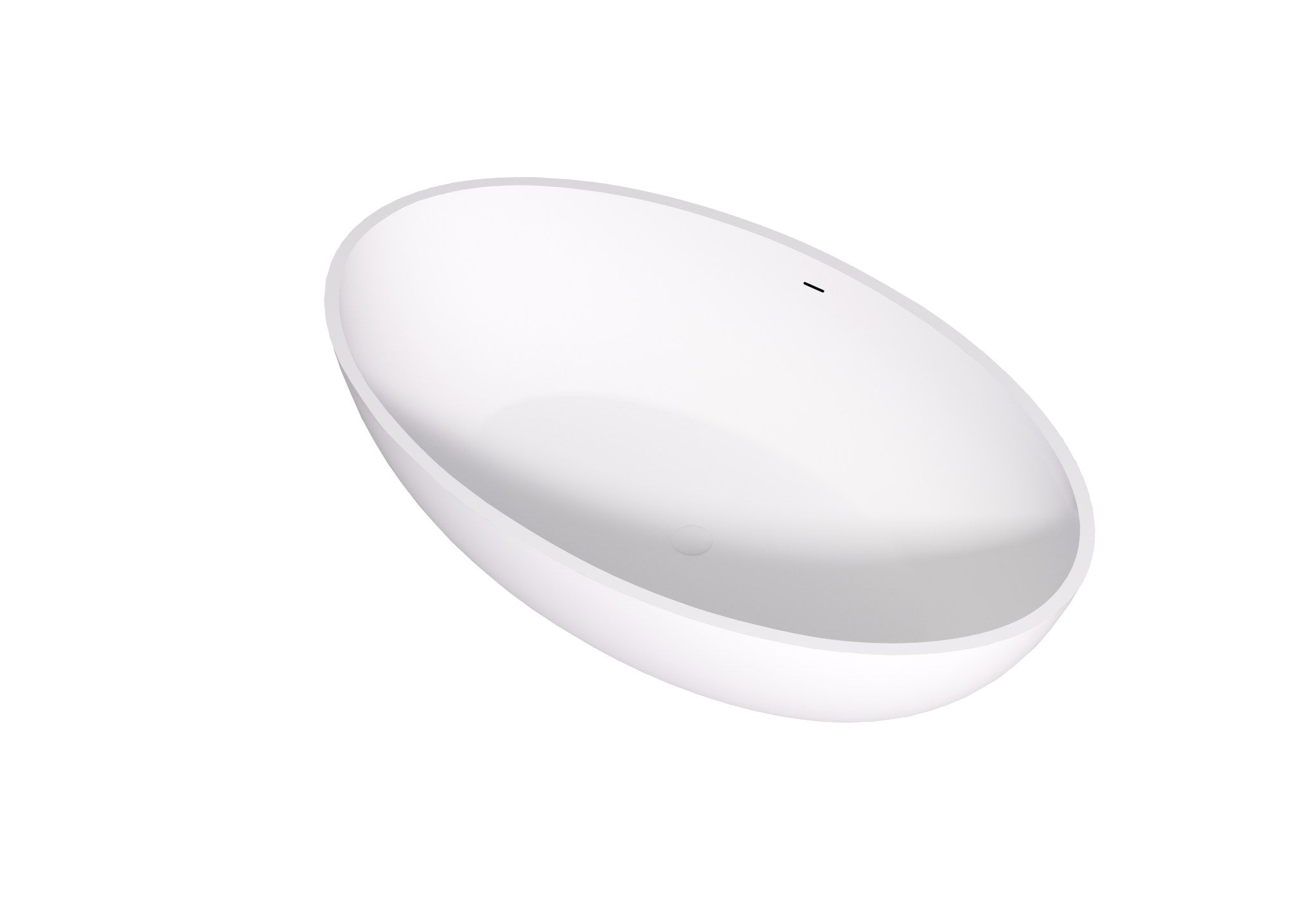 Lukka Kirra Cone 1760mm Freestanding Solid Surface Bath - Matte White - product image