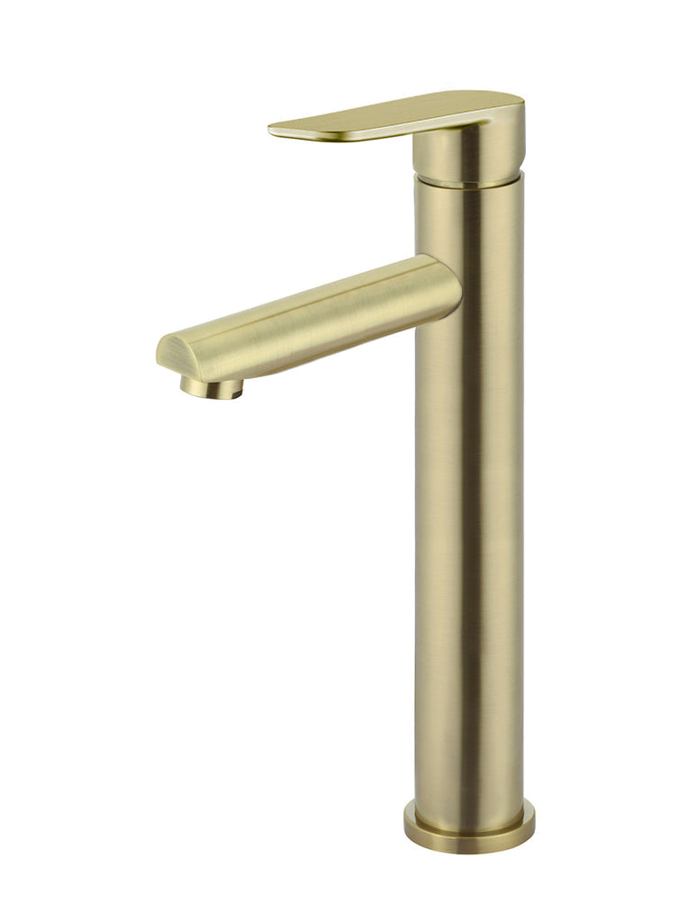 Meir Round Paddle Tall Basin Mixer Tiger Bronze