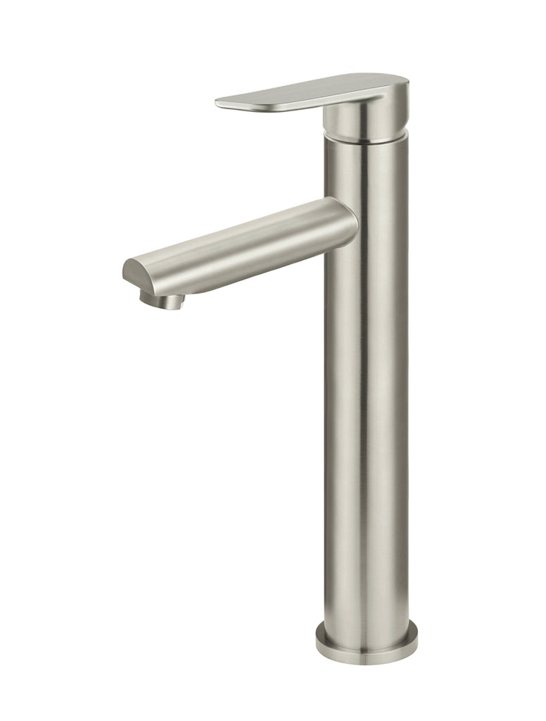Meir Round Paddle Tall Basin Mixer Brushed Nickel