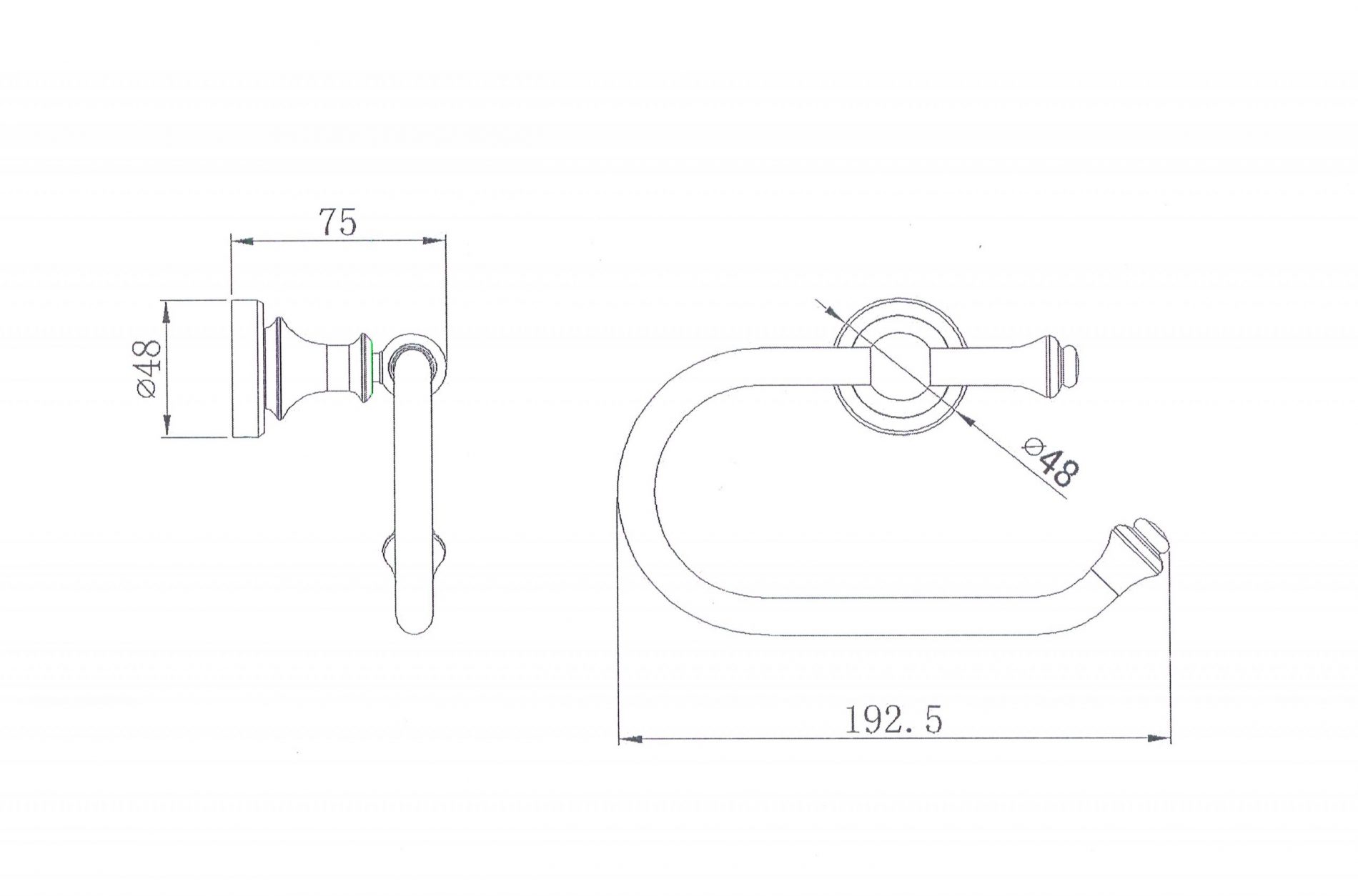 Modern National Medoc Toilet Paper Roll Holder Matte Black