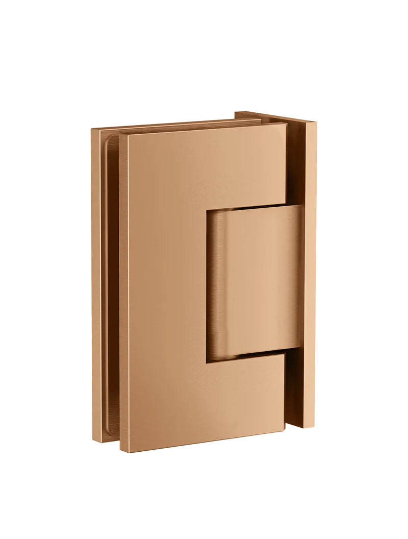 Meir Glass to Wall Shower Door Hinge, Lustre Bronze