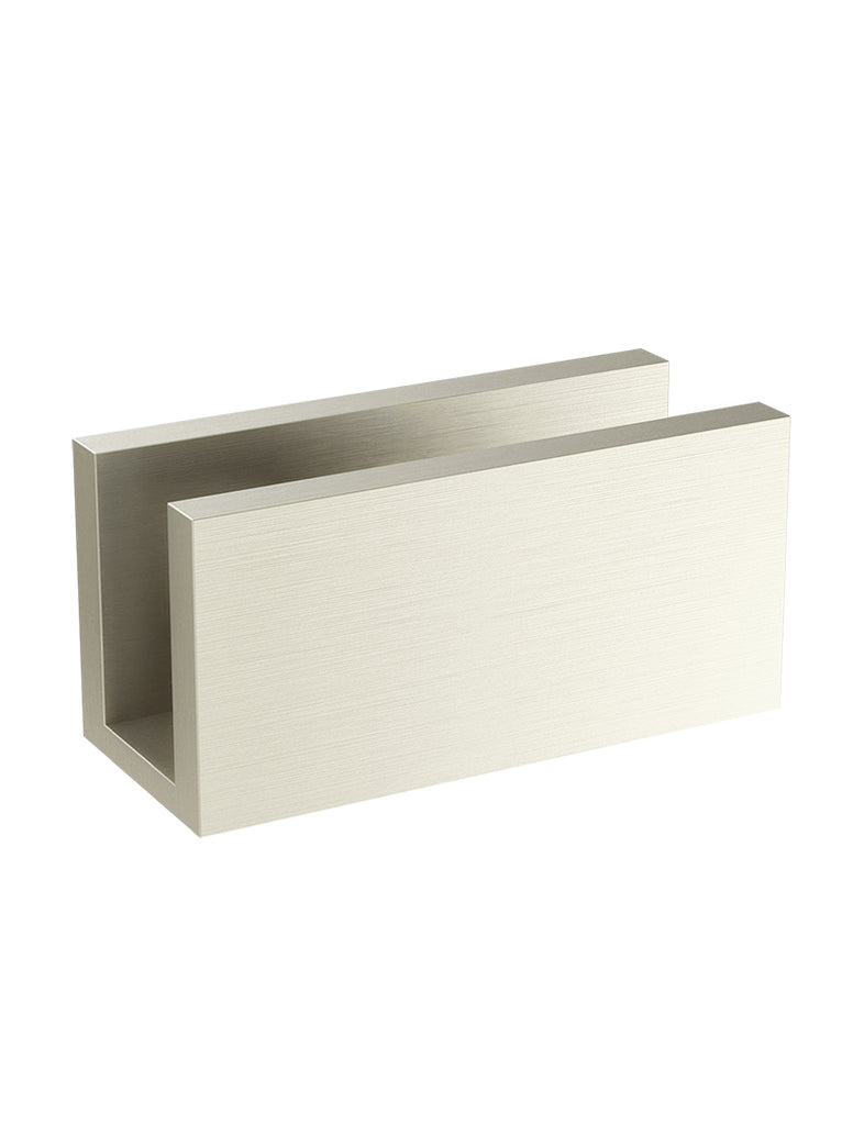 Meir Glass Fixing U Bracket Brushed Nickel