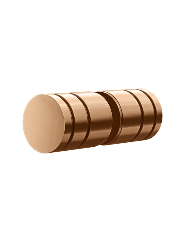 Meir Shower Door Round Handle, Lustre Bronze
