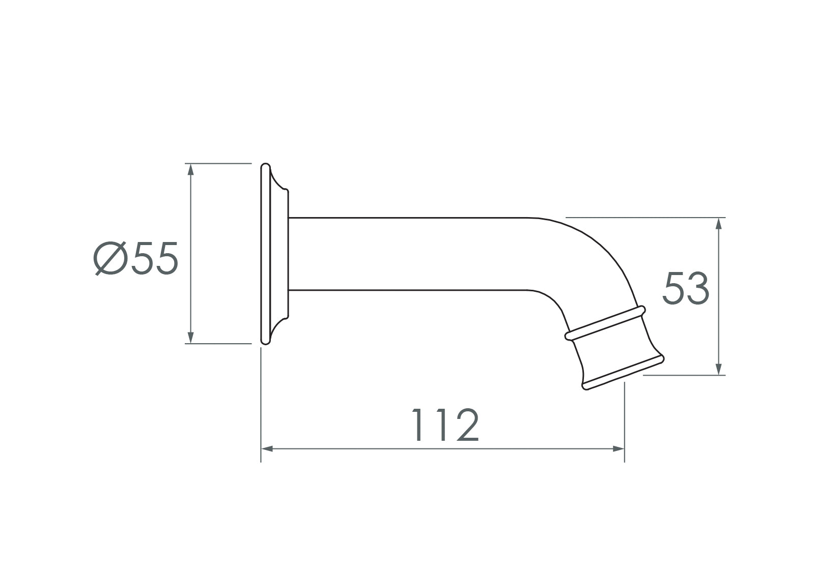 ADP Eternal Mini Wall Spout Brushed Brass