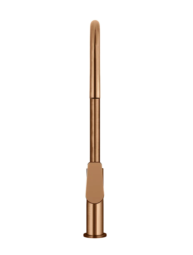 Meir Round Paddle Piccola Pull Out Kitchen Mixer Tap, Lustre Bronze