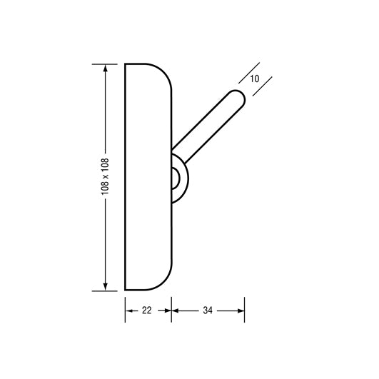 Metlam Collapsible Coat Hook - Concealed Screw Fix