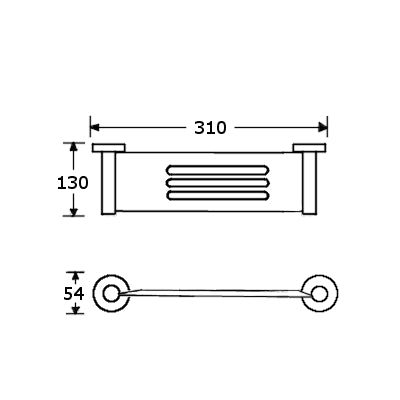 Metlam Designer Black - Shower Shelf
