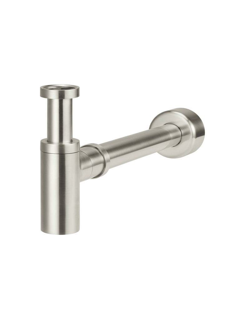 Meir Round Bottle Trap For 32mm Basin Waste And 40mm Outlet - Pvd Brushed Nickel