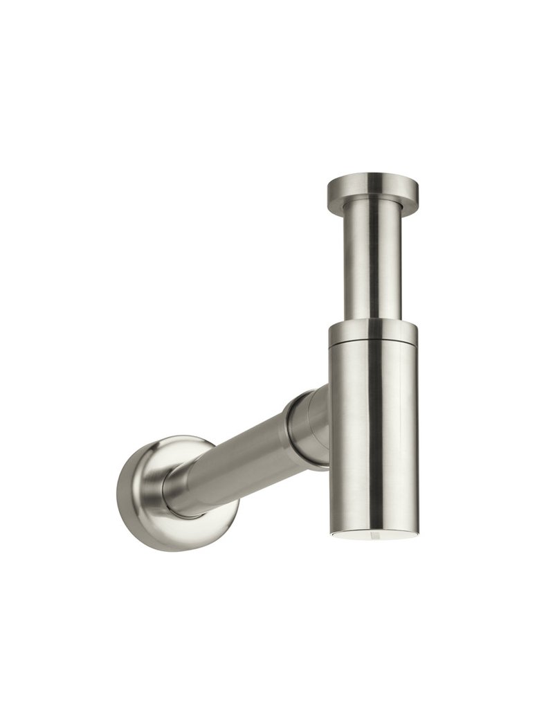 Meir Round Bottle Trap For 32mm Basin Waste And 40mm Outlet - Pvd Brushed Nickel