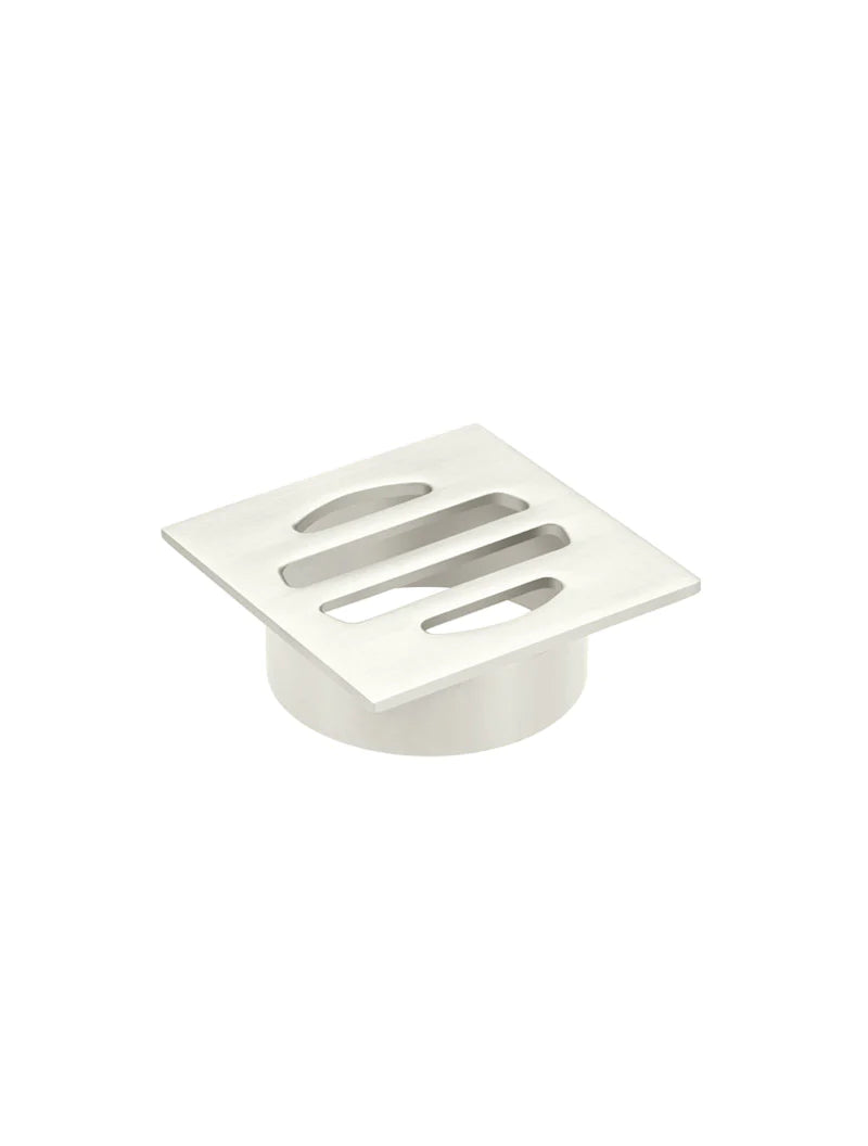 Meir Square Floor Grate Shower Drain 50mm Outlet - Brushed Nickel