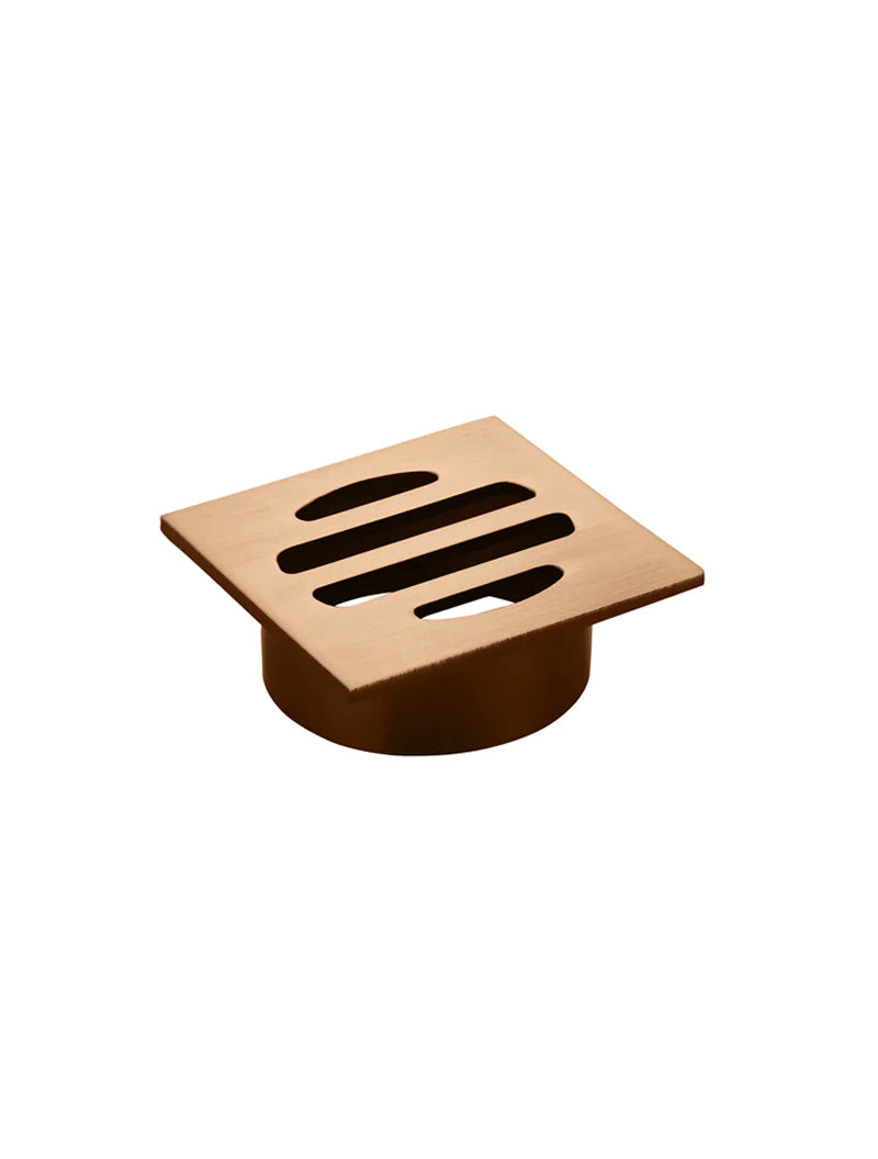 Meir Square Floor Grate Shower Drain 50mm Outlet, Lustre Bronze