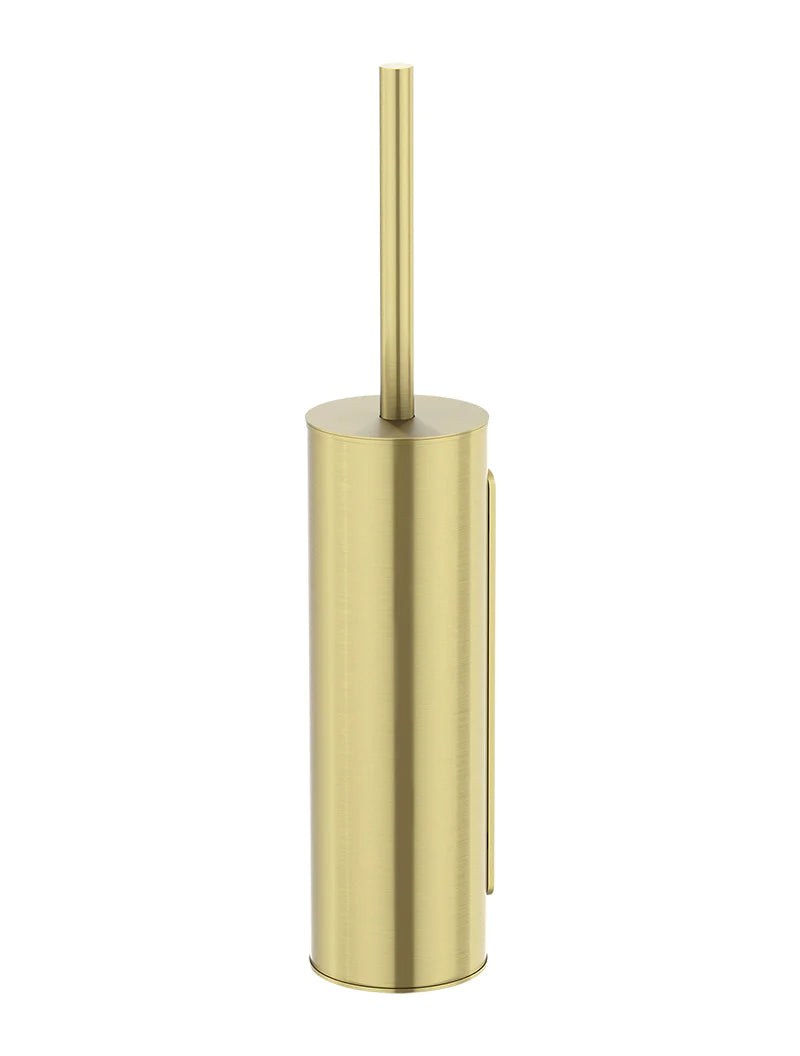 Meir Round Toilet Brush & Holder - Brushed Brass/Gold
