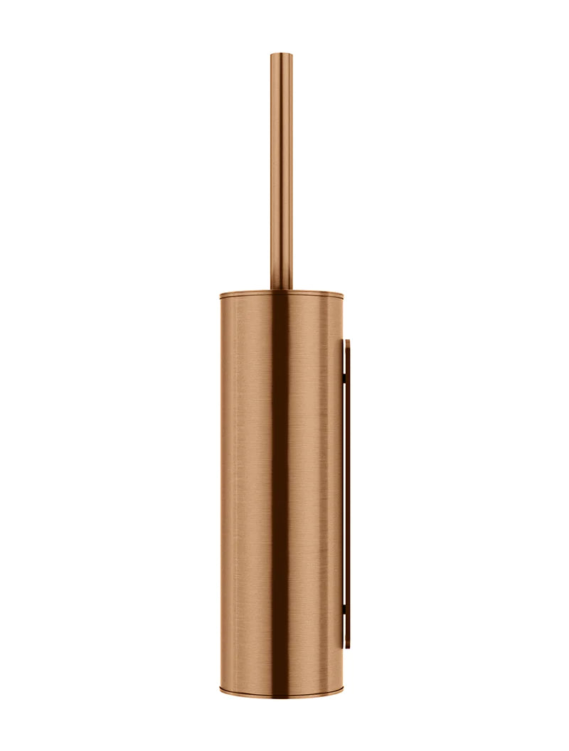 Meir Round Toilet Brush & Holder, Lustre Bronze