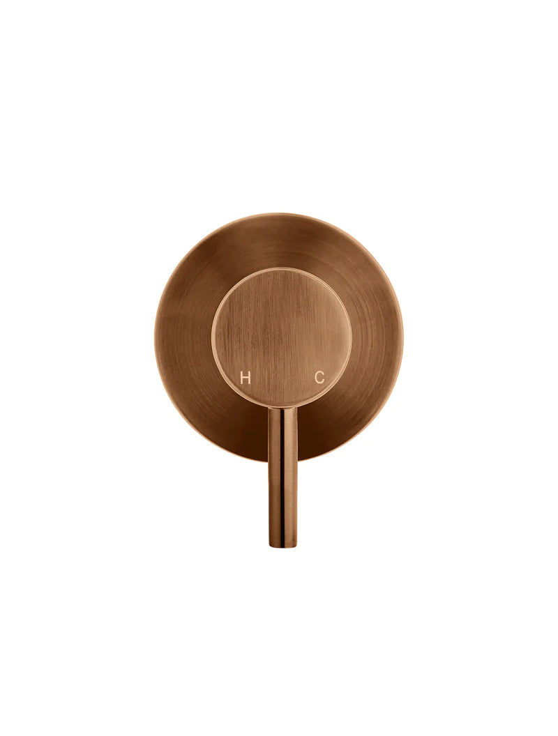 Meir Round Wall Mixer Short Pin-Lever Lustre Bronze