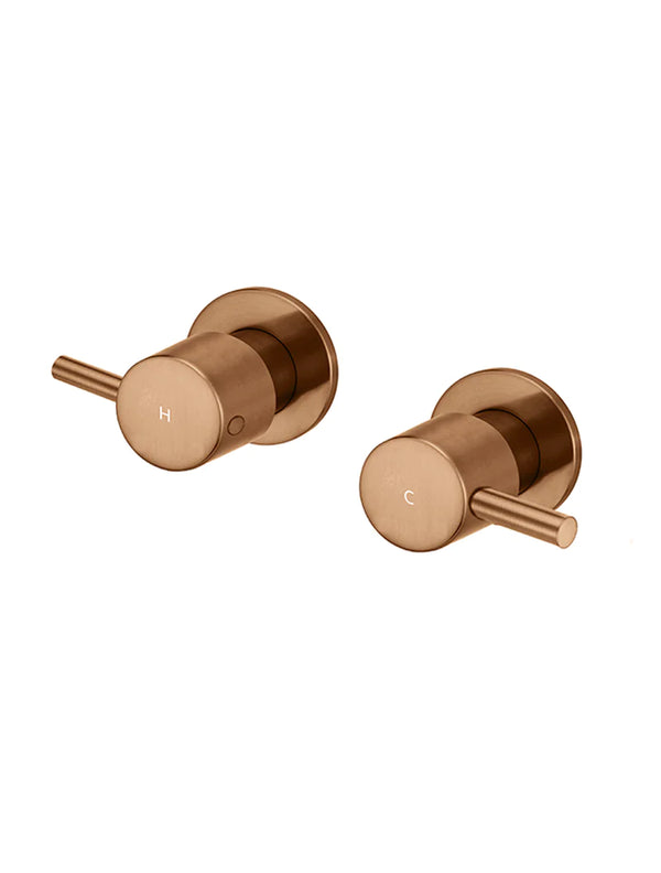 Meir Quater Turn Wall Top Assemblies, Lustre Bronze