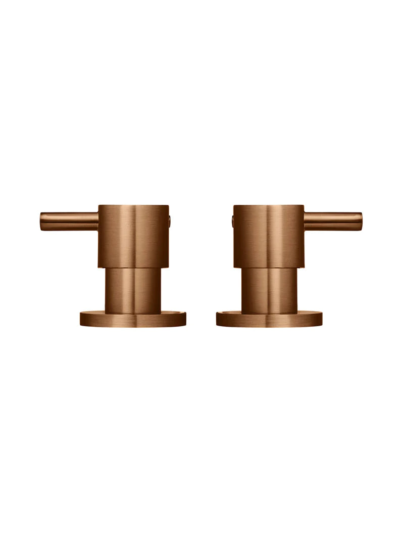 Meir Quater Turn Wall Top Assemblies, Lustre Bronze