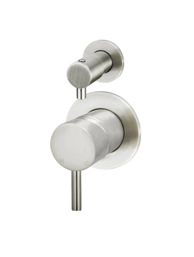 Meir Round Diverter Wall Mixer - Brushed Nickel