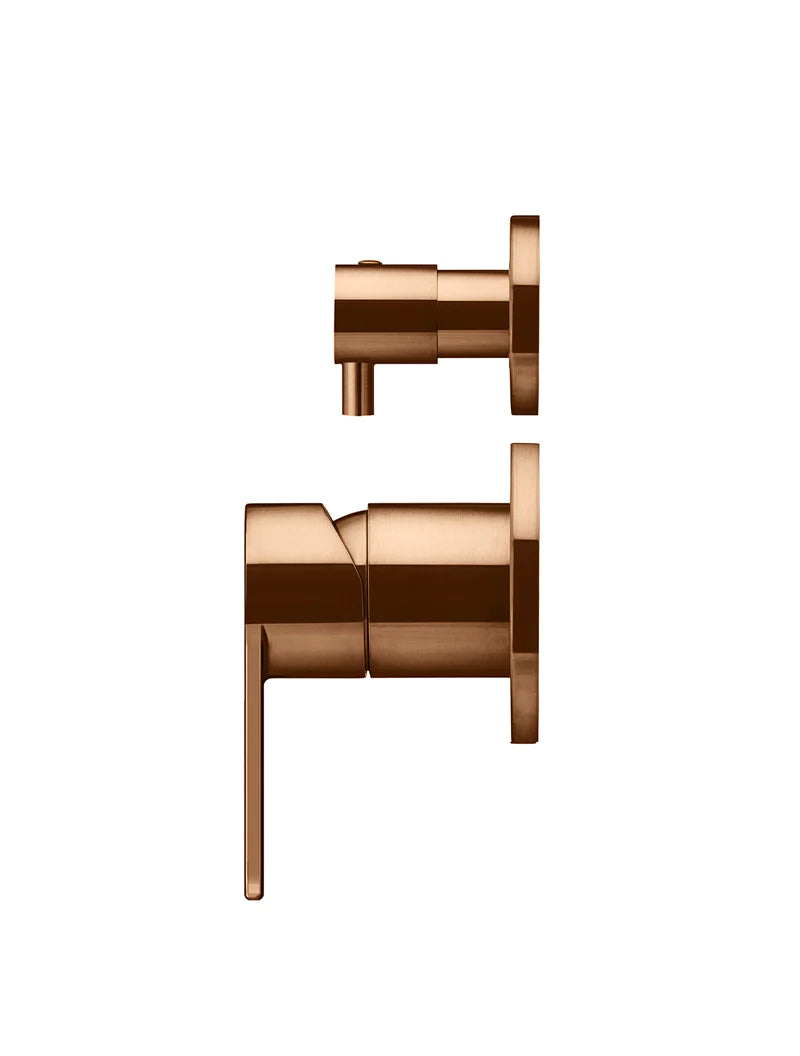 Meir Round Diverter Mixer Paddle Handle Lustre Bronze