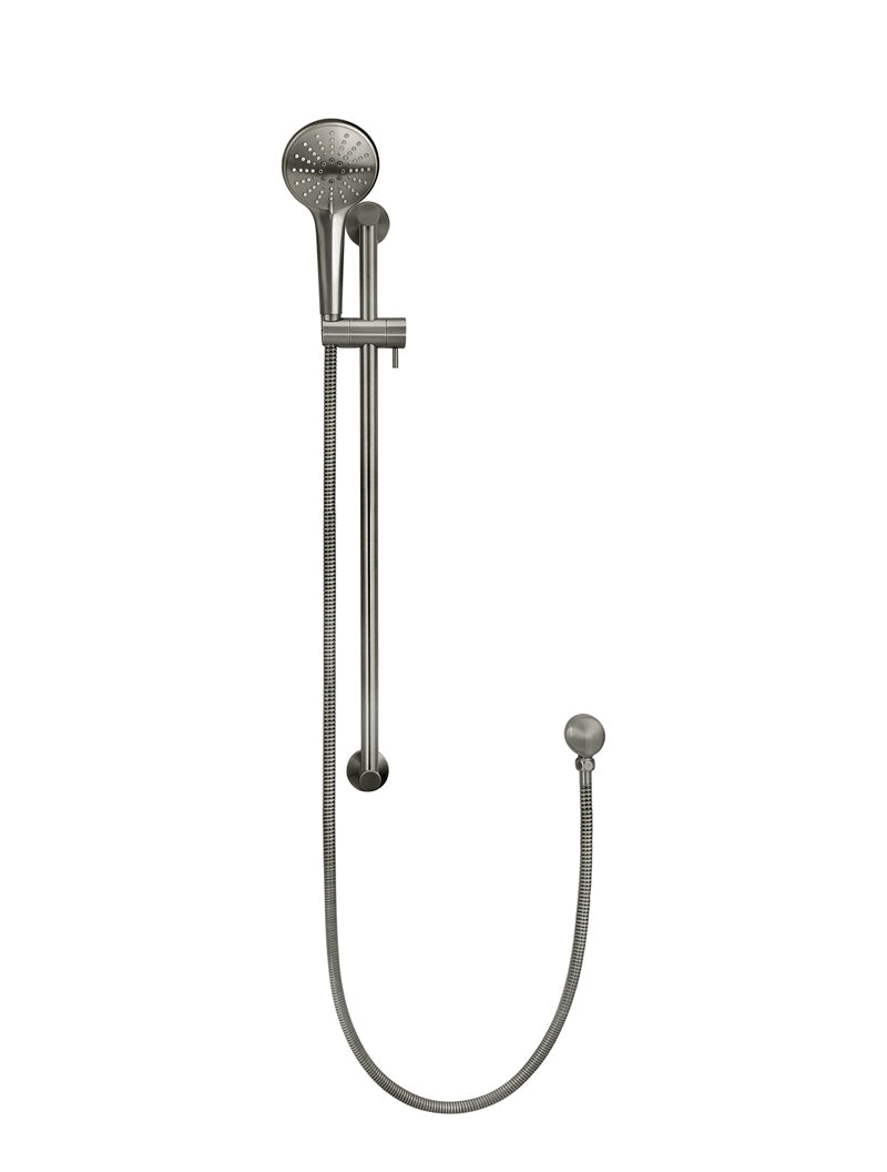Meir Round Three Function Hand Shower on Rail Column - Shadow Gunmetal — image 2