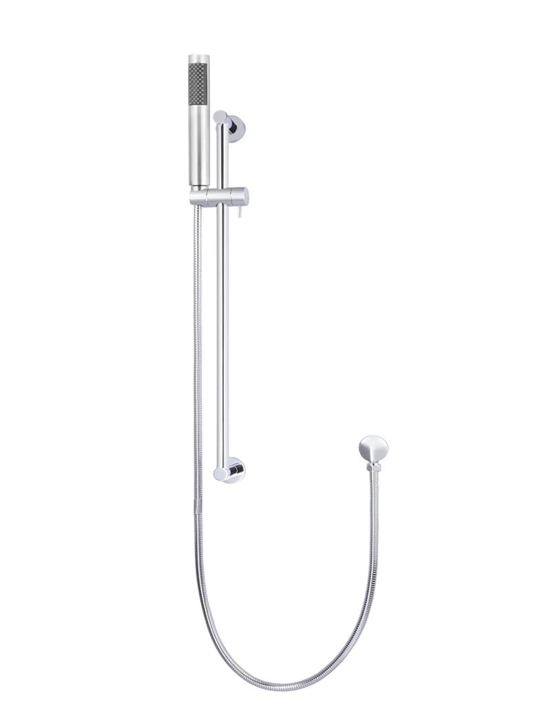 Meir Round Shower On Rail Column Polished Chrome