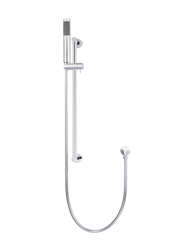 Meir Round Shower On Rail Column Polished Chrome