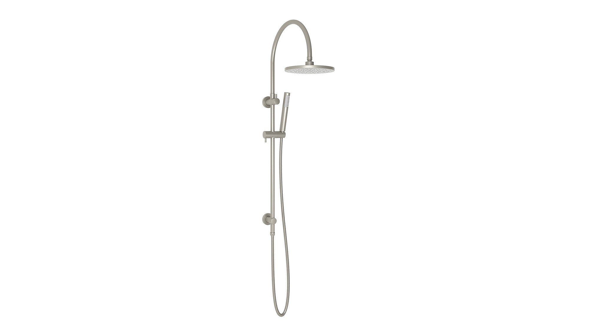 ADP Soul Gooseneck Twin Shower Set Brushed Nickel