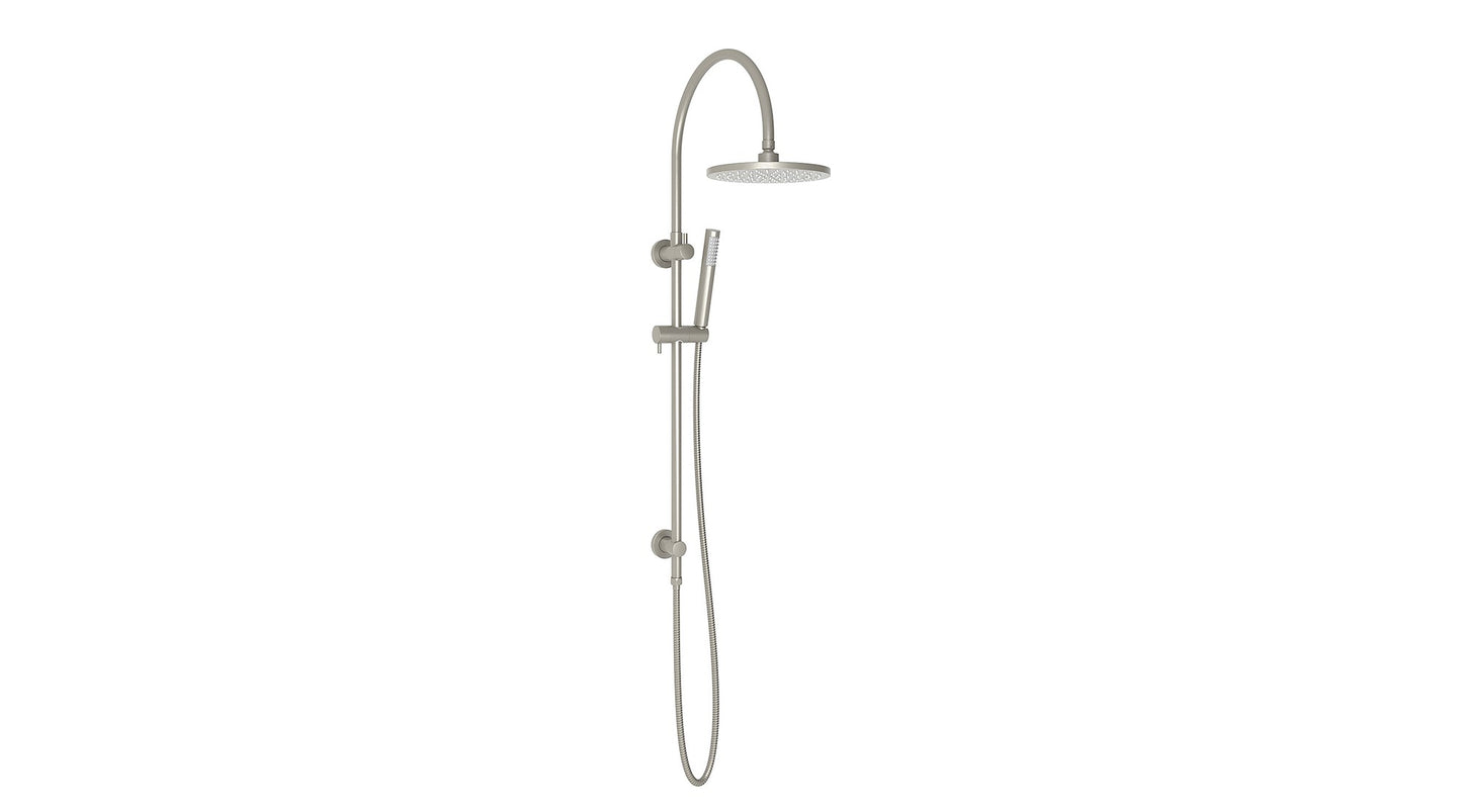 ADP Soul Gooseneck Twin Shower Set Brushed Nickel