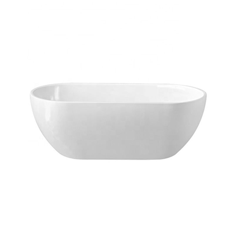 1530mm Ovia Egg Freestanding Bathtub Acrylic Gloss White