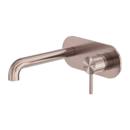 Nero Zen SS316L 185mm Wall Basin/Bath Mixer Spout Brushed Bronze