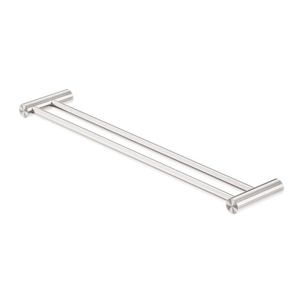 Nero Zen SS316L 600mm Double Towel Rail Brushed Nickel