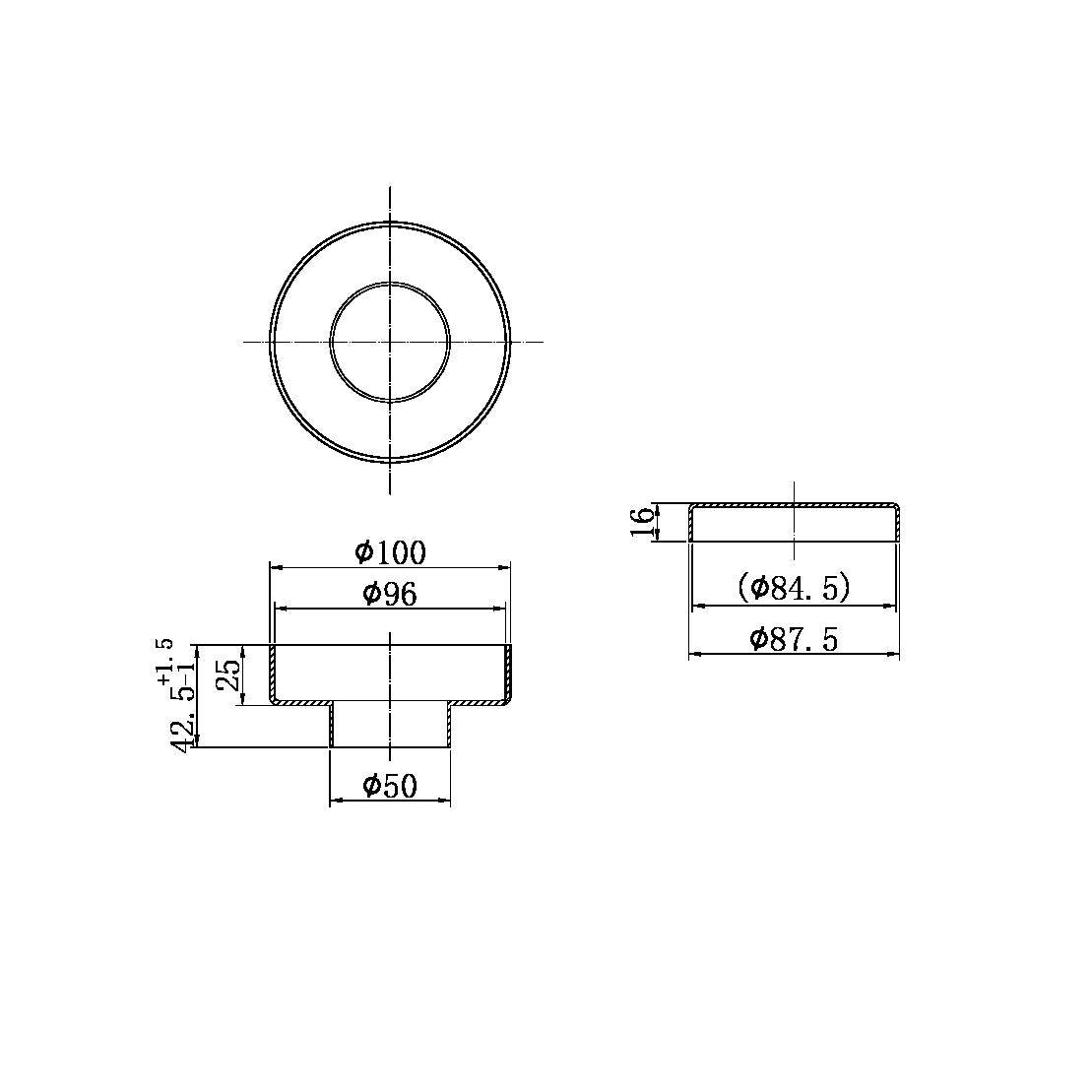 Nero 100mm Round Floor Waste 50mm Outlet Matte Black